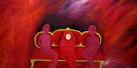 El bebe en el sofá rojo | Oleo sobre lienzo
130x97cm
2350€